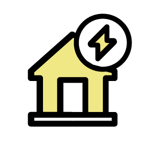 Sähkölämmitteisen talon ikoni